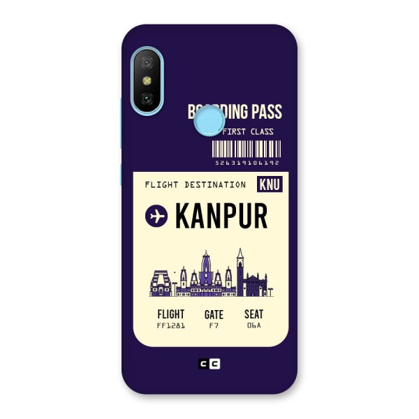 Kanpur Boarding Pass Back Case for Redmi 6 Pro
