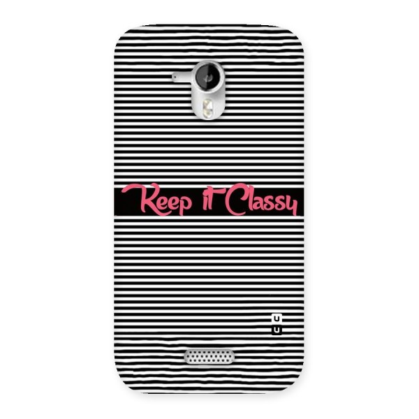 Keep It Classy Back Case for Micromax Canvas HD A116