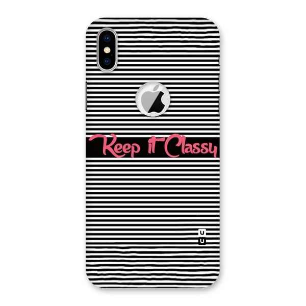 Keep It Classy Back Case for iPhone X Logo Cut