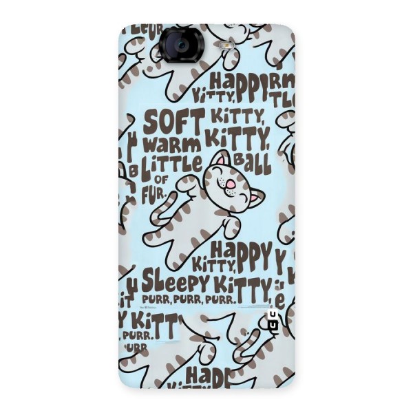 Kitty Pattern Back Case for Canvas Knight A350