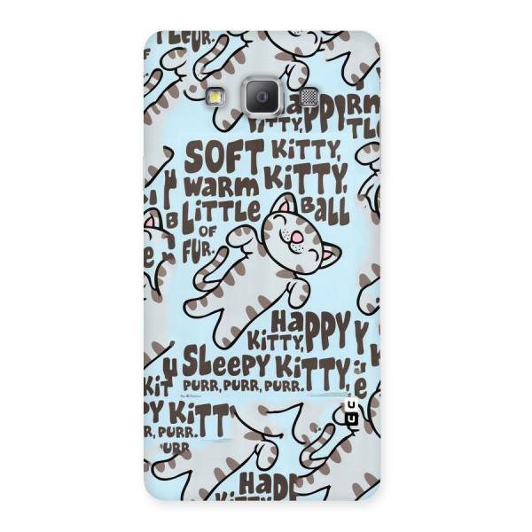 Kitty Pattern Back Case for Galaxy A7