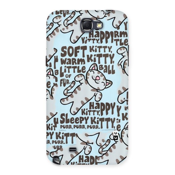 Kitty Pattern Back Case for Galaxy Note 2