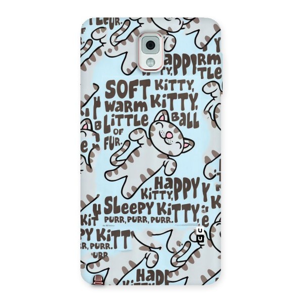 Kitty Pattern Back Case for Galaxy Note 3
