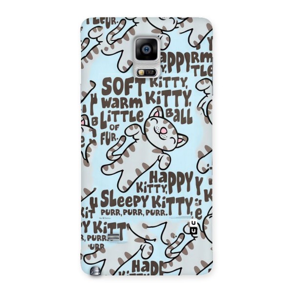 Kitty Pattern Back Case for Galaxy Note 4