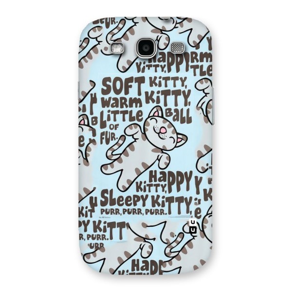 Kitty Pattern Back Case for Galaxy S3