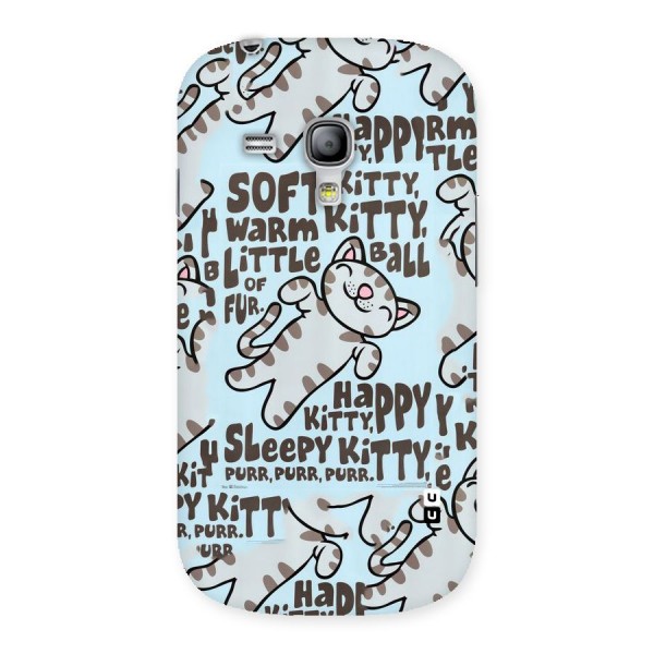 Kitty Pattern Back Case for Galaxy S3 Mini