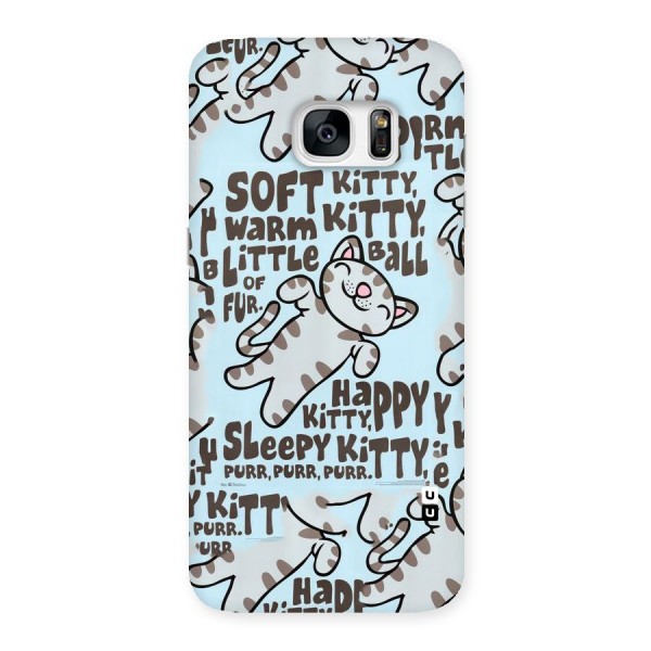 Kitty Pattern Back Case for Galaxy S7 Edge