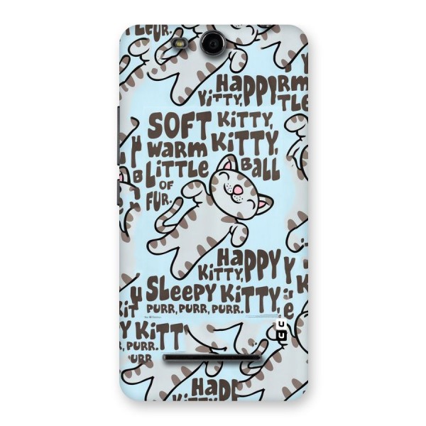 Kitty Pattern Back Case for Micromax Canvas Juice 3 Q392