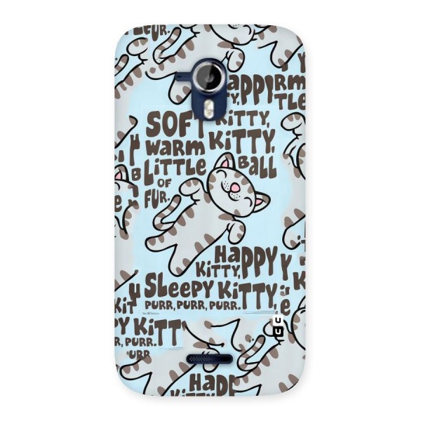 Kitty Pattern Back Case for Micromax Canvas Magnus A117