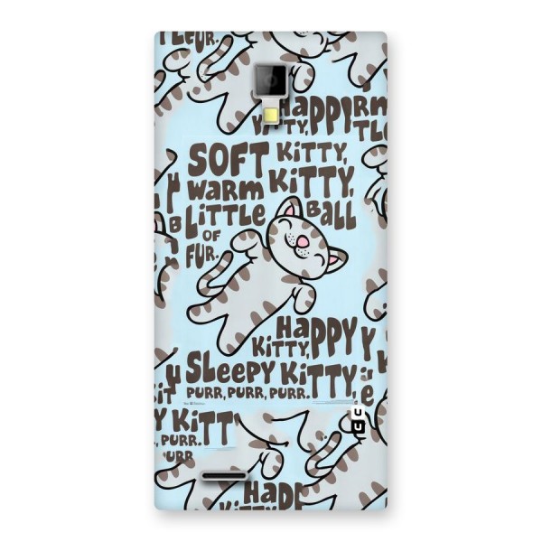 Kitty Pattern Back Case for Micromax Canvas Xpress A99