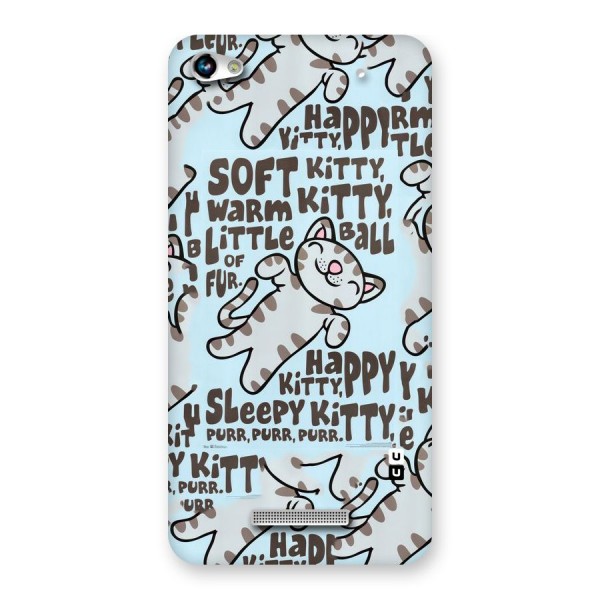 Kitty Pattern Back Case for Micromax Hue 2
