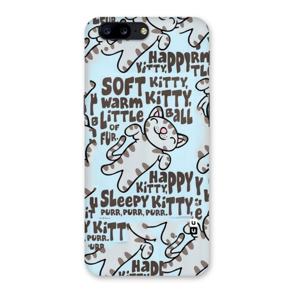 Kitty Pattern Back Case for OnePlus 5