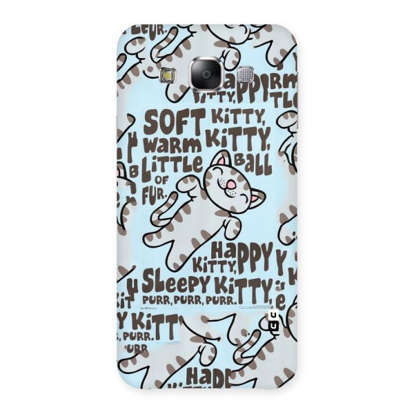 Kitty Pattern Back Case for Samsung Galaxy E5