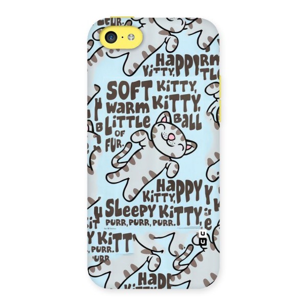Kitty Pattern Back Case for iPhone 5C