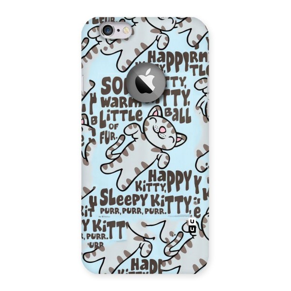 Kitty Pattern Back Case for iPhone 6 Logo Cut
