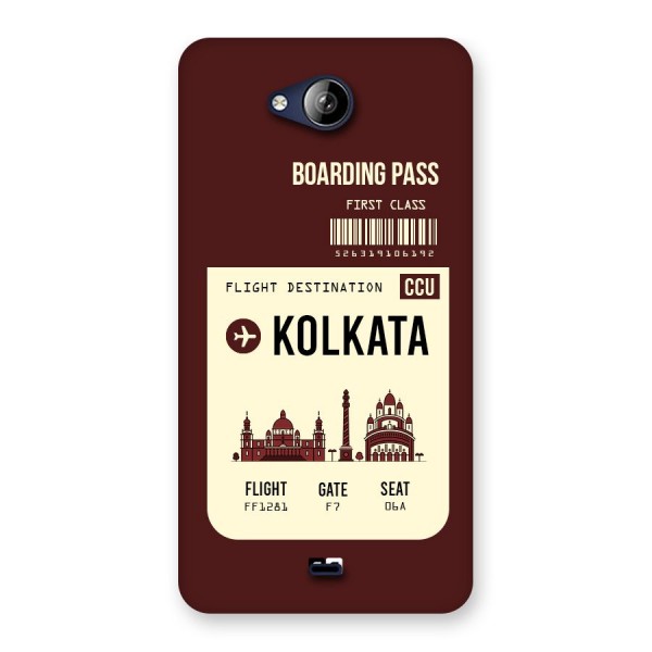 Kolkata Boarding Pass Back Case for Canvas Play Q355