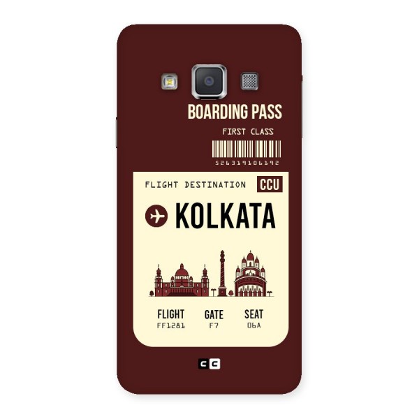 Kolkata Boarding Pass Back Case for Galaxy A3