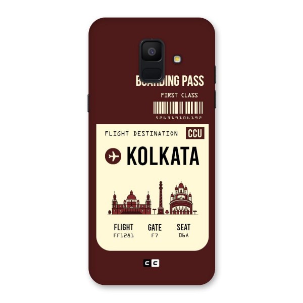 Kolkata Boarding Pass Back Case for Galaxy A6 (2018)