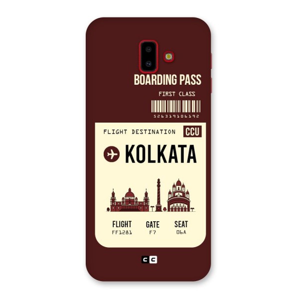 Kolkata Boarding Pass Back Case for Galaxy J6 Plus