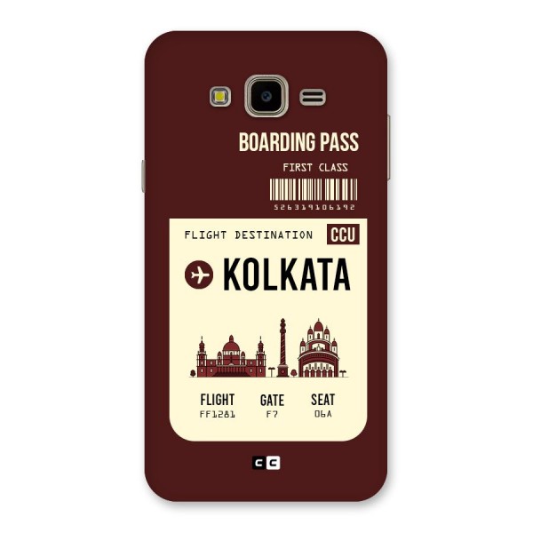 Kolkata Boarding Pass Back Case for Galaxy J7 Nxt