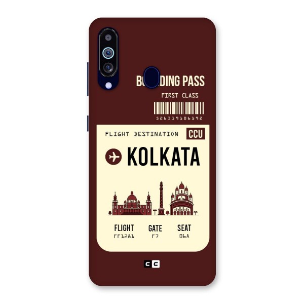 Kolkata Boarding Pass Back Case for Galaxy M40