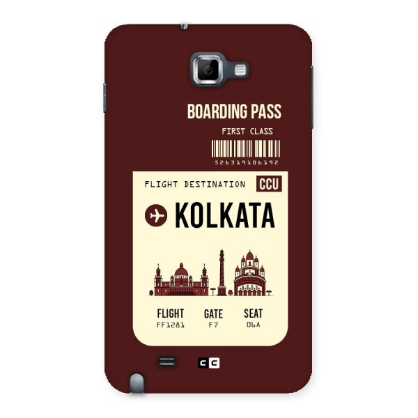 Kolkata Boarding Pass Back Case for Galaxy Note