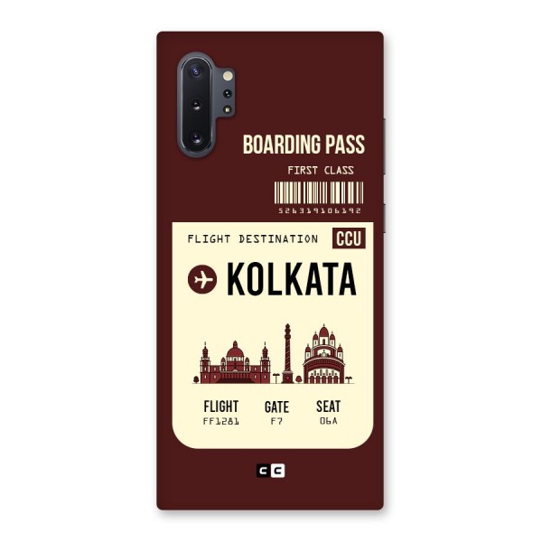 Kolkata Boarding Pass Back Case for Galaxy Note 10 Plus