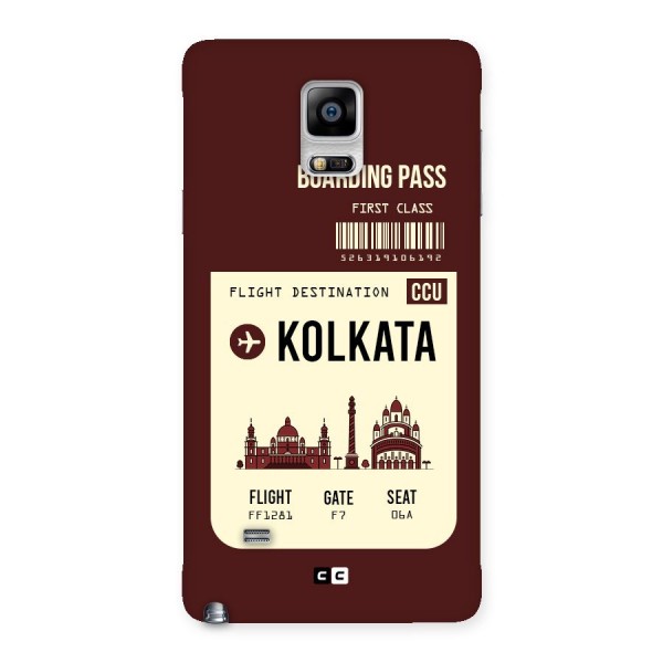 Kolkata Boarding Pass Back Case for Galaxy Note 4
