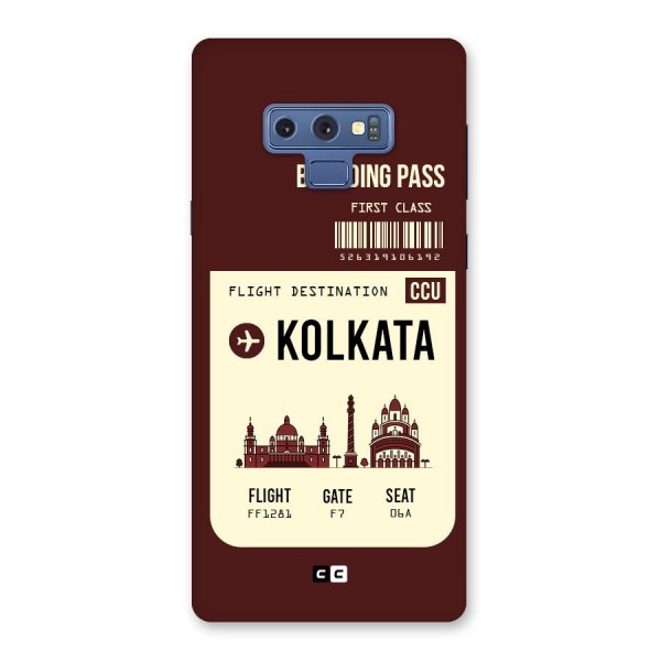 Kolkata Boarding Pass Back Case for Galaxy Note 9