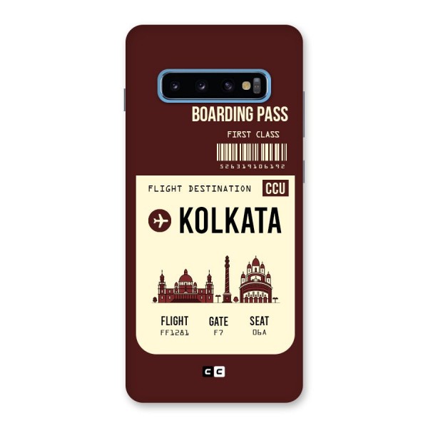 Kolkata Boarding Pass Back Case for Galaxy S10 Plus