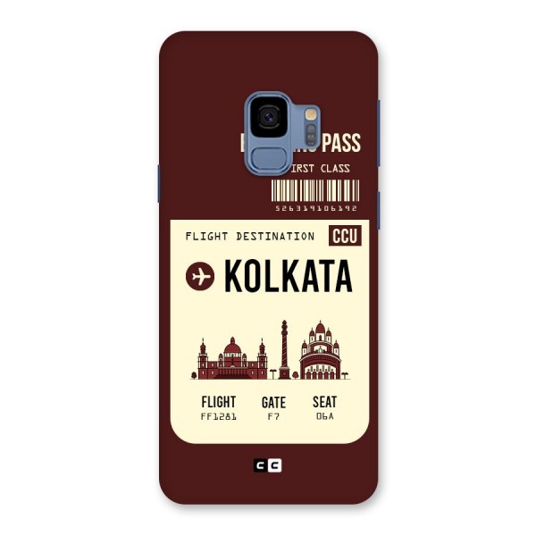 Kolkata Boarding Pass Back Case for Galaxy S9