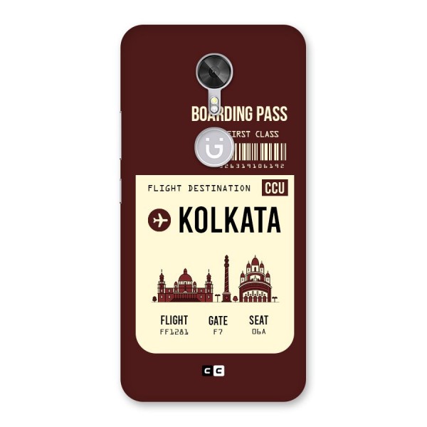 Kolkata Boarding Pass Back Case for Gionee A1