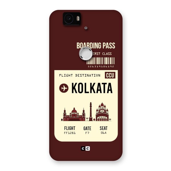 Kolkata Boarding Pass Back Case for Google Nexus-6P