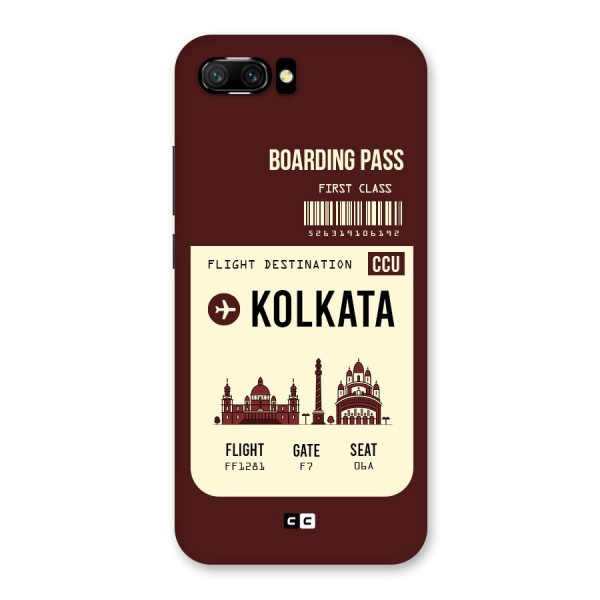 Kolkata Boarding Pass Back Case for Honor 10