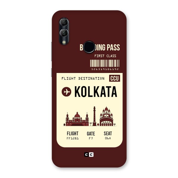 Kolkata Boarding Pass Back Case for Honor 10 Lite