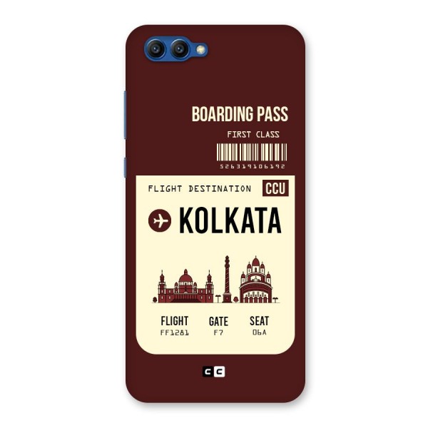 Kolkata Boarding Pass Back Case for Honor View 10