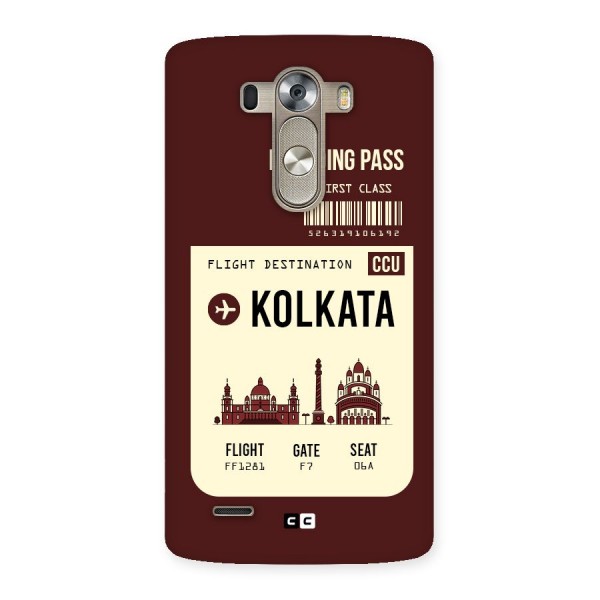 Kolkata Boarding Pass Back Case for LG G3