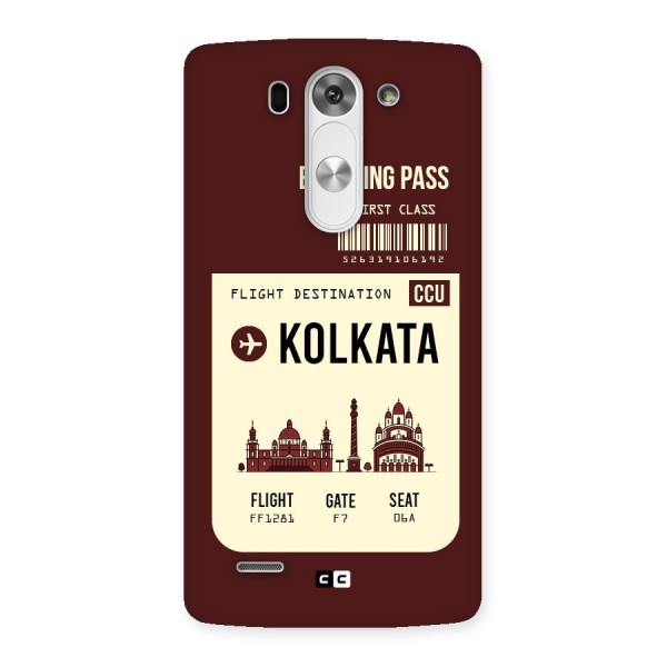 Kolkata Boarding Pass Back Case for LG G3 Beat