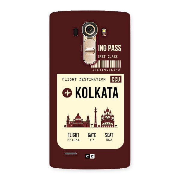Kolkata Boarding Pass Back Case for LG G4