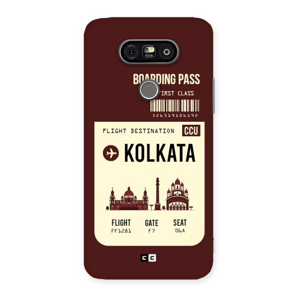 Kolkata Boarding Pass Back Case for LG G5
