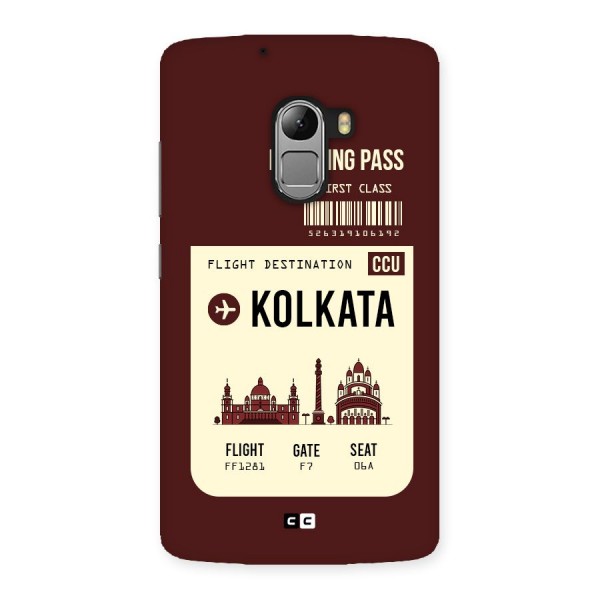 Kolkata Boarding Pass Back Case for Lenovo K4 Note