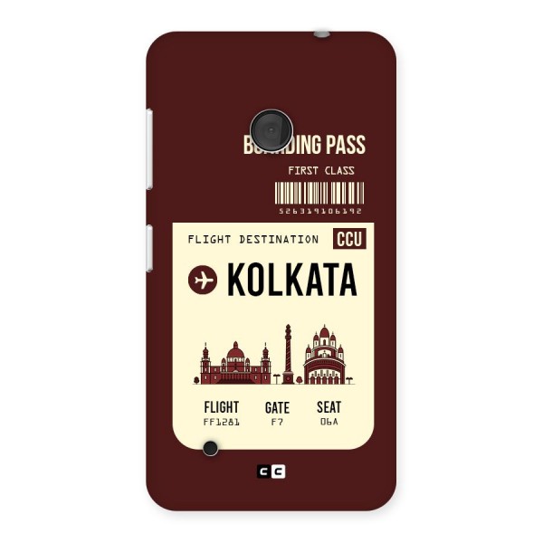 Kolkata Boarding Pass Back Case for Lumia 530