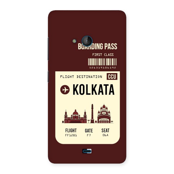 Kolkata Boarding Pass Back Case for Lumia 540