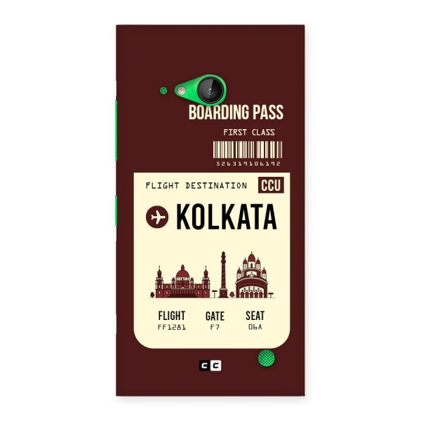 Kolkata Boarding Pass Back Case for Lumia 730