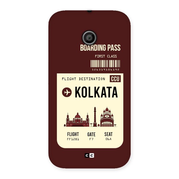 Kolkata Boarding Pass Back Case for Moto E