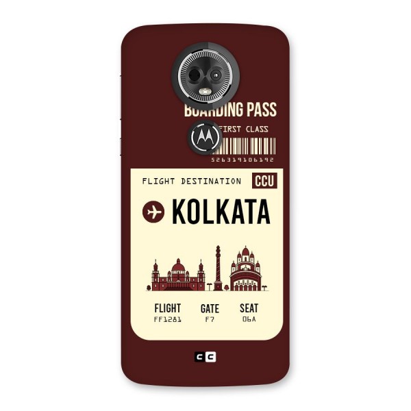 Kolkata Boarding Pass Back Case for Moto E5 Plus