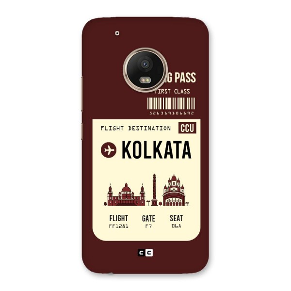 Kolkata Boarding Pass Back Case for Moto G5 Plus
