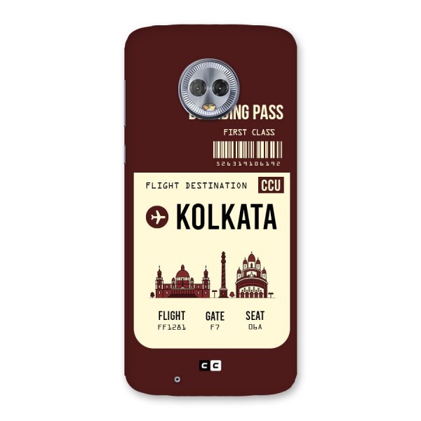 Kolkata Boarding Pass Back Case for Moto G6