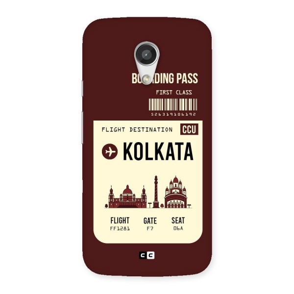 Kolkata Boarding Pass Back Case for Moto G 2nd Gen