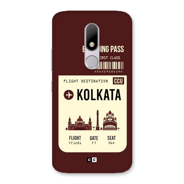 Kolkata Boarding Pass Back Case for Moto M